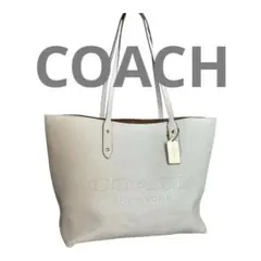 COACH パンチング ロゴ ショルダーバッグ トートバッグ レザー　A4可