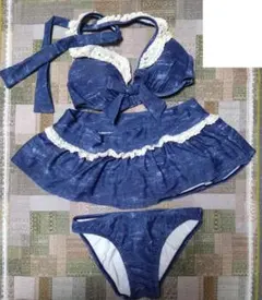 フリル付き　セパレート水着　3点セット