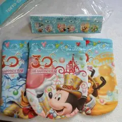 東京ディズニーリゾート30周年記念巾着3枚セットバルーン型約18cm×14cm