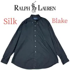 【希少】 Ralph Lauren シルクヘリンボーン ボタンダウンシャツ