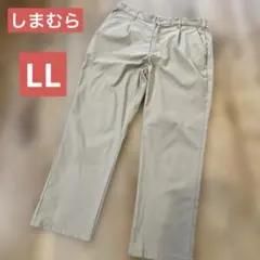 しまむら　ベージュ　パンツ　長ズボン　LL レディース　ウエストゴム