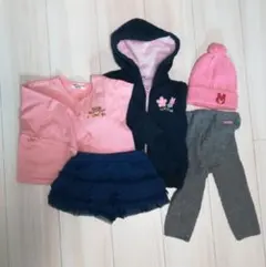 キッズ服セット　冬物　MIKIHOUSE　女の子　ジャンパー　フリース
