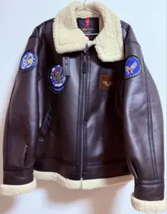XL　アルファインダストリーズ B-3 パッチドフェイクムートン ジャケット