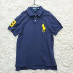 【良品】ポロバイラルフローレン 半袖ポロシャツ ビックポニー ナンバリング M