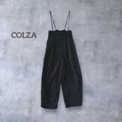 コルザ ドット サロペット オーバーオール バックリボン オールインワン M