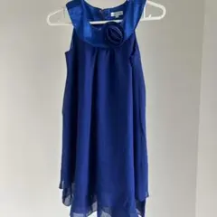 ネイビーブルーフラワーモチーフドレス 140cm キャサリンコテージ