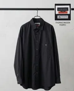MAISON SPECIAL×THOMAS MASON オーバーシャツ 黒1のサムネイル