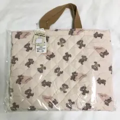 新品　フタフタ　フタくま　レッスンバッグ　手さげカバン　キルト　鞄　手提げかばんのサムネイル