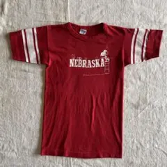 70's Champion バータグ オハイオ州スヌーピーTシャツ 赤 - メルカリ