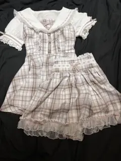 LIZ LISA チェック柄 セットアップ