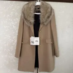 ZARA ファー付きコート