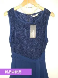 ワンピース ドレス ネイビー レース Aライン