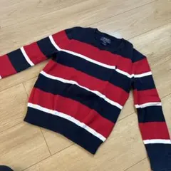 Polo Ralph Lauren 赤紺ストライプセーター S