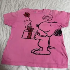 UNIQLO UT PEANUTS スヌーピー Tシャツ ピンク 130