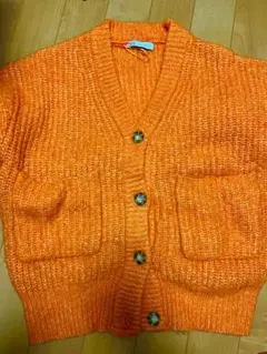 ZARA ポケット付きニットカーディガン