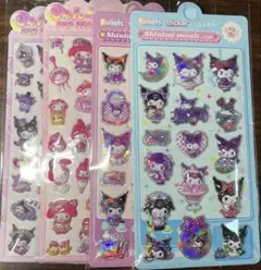 3Ｄ・ホロ含む キャラクターシール 4枚セット