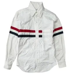 THOM BROWNE ストライプ オックスフォードシャツ エラスティックシーム
