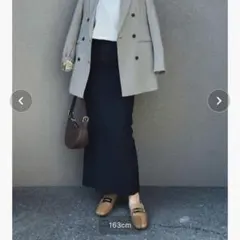 LOWRYS FARM ブラックタイトスカート スリット入り