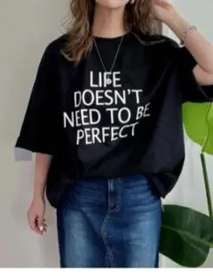 しまむら★nonさん★noooon★ロゴ ビッグ Tシャツ ブラック ＬＬ