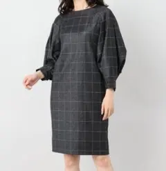 美品✨️Spick&Spanダークグレー チェック柄 ワンピース