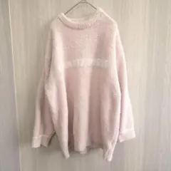 ジェラートピケ トレーナー スウェット ルームウェア ボア ピンク フリーサイズ