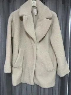 アイボリー フリースジャケット Sサイズ