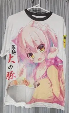 Syroh×火の豚コラボTシャツ　福猫モフモフ