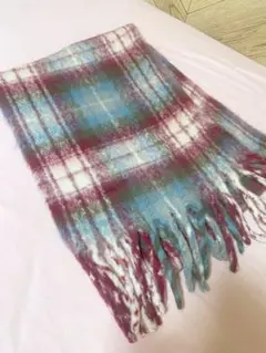 マフラー　大判マフラー　チェック柄　ストール　ショール　膝掛け