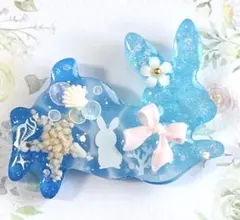 レジン ヘアゴム さざれ石 りぼんうさぎちゃん No.629 - メルカリ