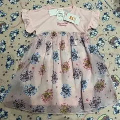 （新品タグ付き）キミとアイドルプリキュア　フリル袖 キャラ柄 ワンピース ピンク