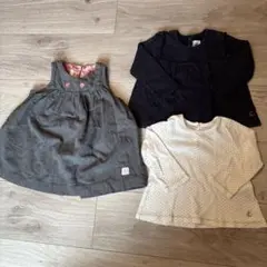 プチバトー　ワンピース　カットソー