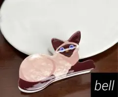 シャムネコ　バレッタ　ヘアクリップ 猫　動物　髪留め　バンスクリップ　犬　韓国