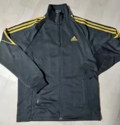 adidas ジップアップジャケット 黒/ゴールド　サイズM