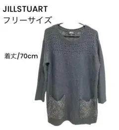 JILLSTUART レース編 ニット チュニック ワンピース ジルスチュアート