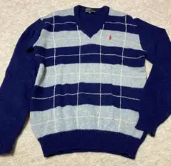 Polo by Ralph Lauren ウール ニット セーター チェック柄