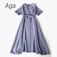 希少✨アニュアンス グロスボリュームシャツワンピース カシュクール