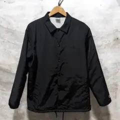 【美品】Champion コーチジャケット 　裏ボア　黒　M