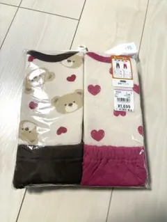 長袖パジャマ 95cm クマとハート柄