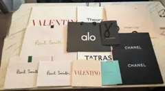 ショップ袋セット（VALENTINO, CHANEL, etc）15枚セット