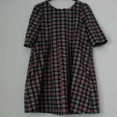 美品☆dazzlin 膝丈 チェック柄 ワンピース