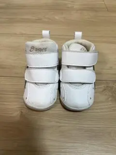 ASICS ベビーシューズ ホワイト/ゴールド 星柄