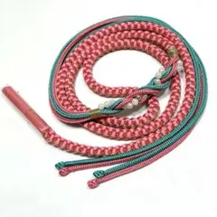 専用b109 正絹　振袖用　帯締　ビーズ飾り付　金糸　極美品　着物