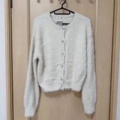 【新品】GU シャイニークルーネックカーディガン