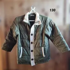 【DOUBLE.B】ミキハウス 130サイズ カーキ色　ジャンパー　フードなし