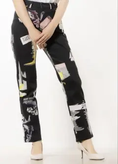 美品　デシグアル　¥17,900 コラージュストレートパンツ　Mのサムネイル