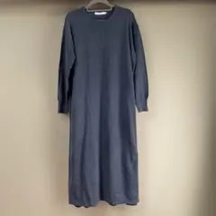 AMERICAN HOLIC バックプリーツニットワンピース グレー