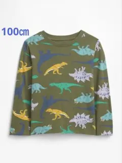 『新品』babyGap 恐竜柄 長袖Tシャツ 100㎝