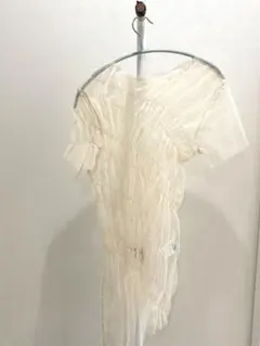 perverze Bias Shirring Tule Tee Whiteのサムネイル