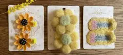 キッズ ヘアクリップ6個セット 花モチーフ かわいい ヘアアクセ