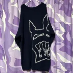 ロデオ ビッグ王冠入りオーバーサイズニットワンピース　フリース　極暖